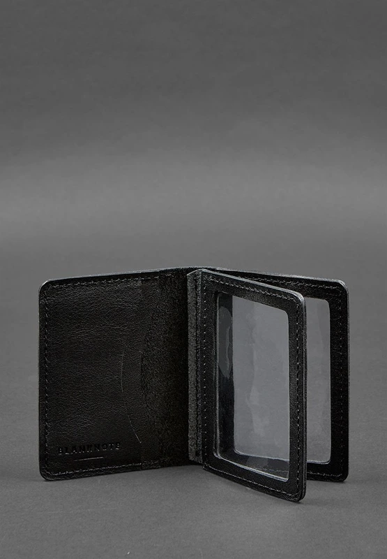 Шкіряна обкладинка для посвідчення водія, ID і пластикових карток 2.0 чорна