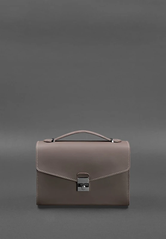 Жіноча шкіряна сумка-кроссбоді Lola темно-бежева