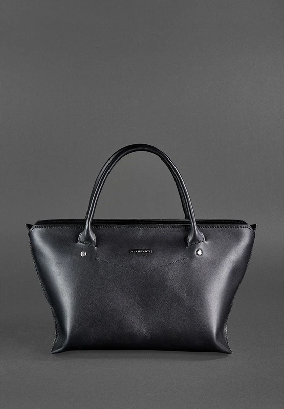 Жіноча шкіряна сумка Midi чорна