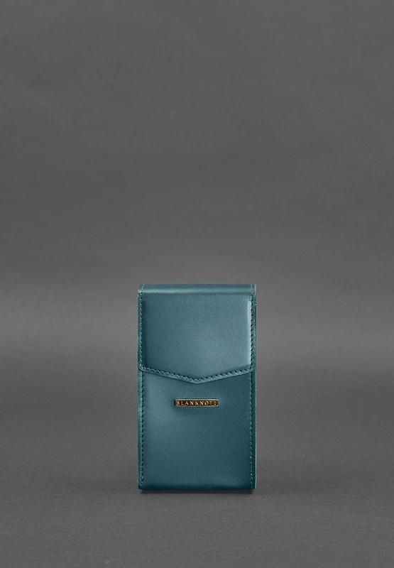 Вертикальна жіноча шкіряна сумка Mini поясна / кроссбоді зелена