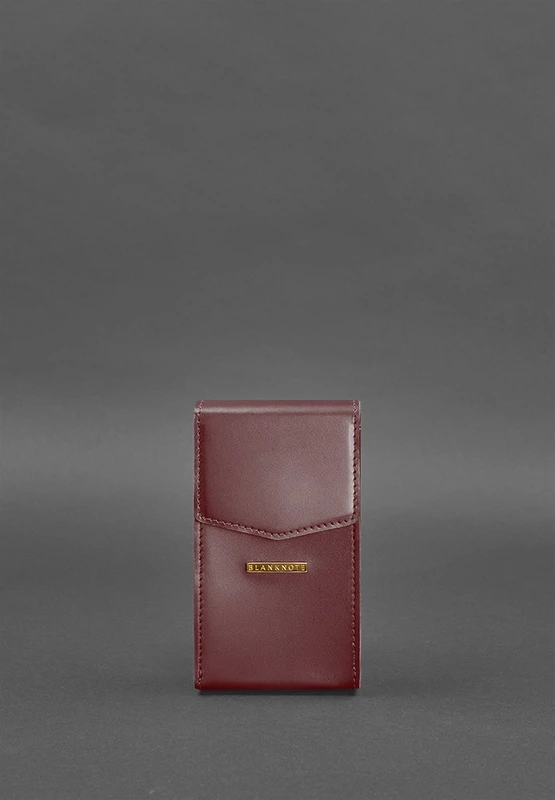 Вертикальна жіноча шкіряна сумка Mini поясна / кроссбоді бордова