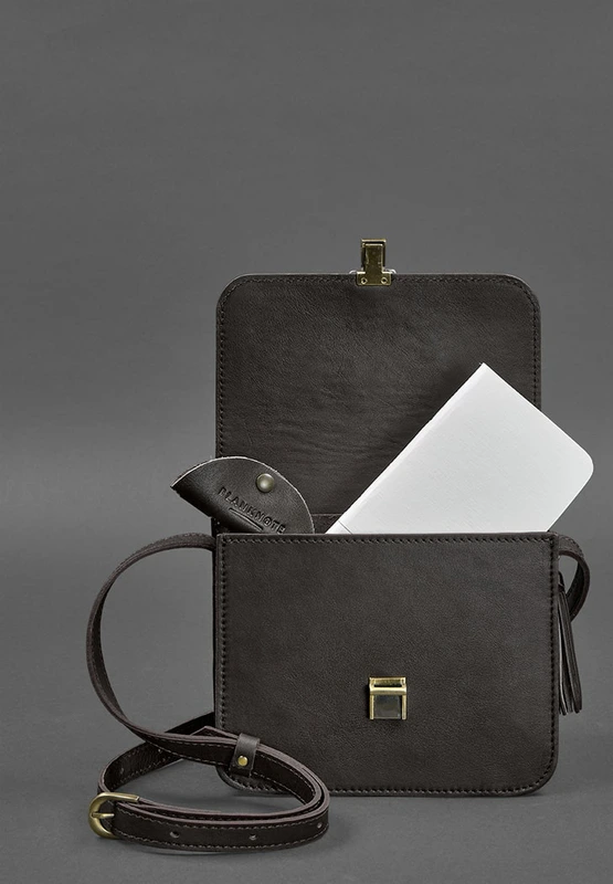 Шкіряна жіноча бохо-сумка Лілу темно-коричнева (BN-BAG-3-choko)