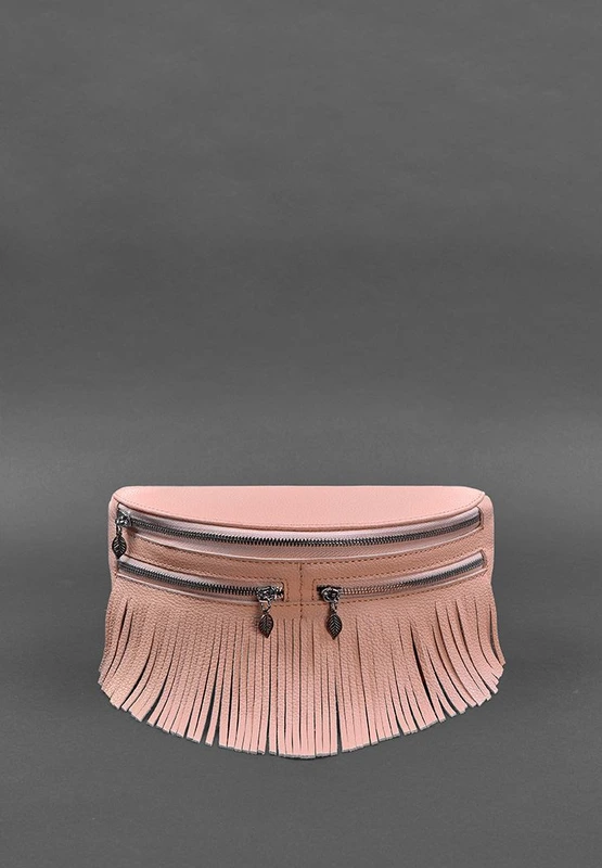 Шкіряна жіноча сумка на пояс Spirit рожева