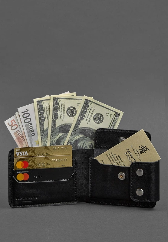 Чоловіче шкіряне портмоне Zeus 9.0 чорне