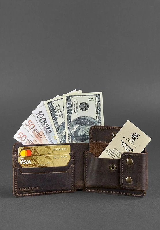 Чоловіче шкіряне портмоне Zeus 9.0 темно-коричневе