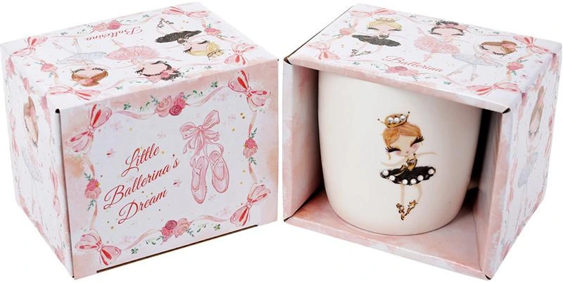 Кружка порцелянова "Балеринка" 350мл, зі стразами