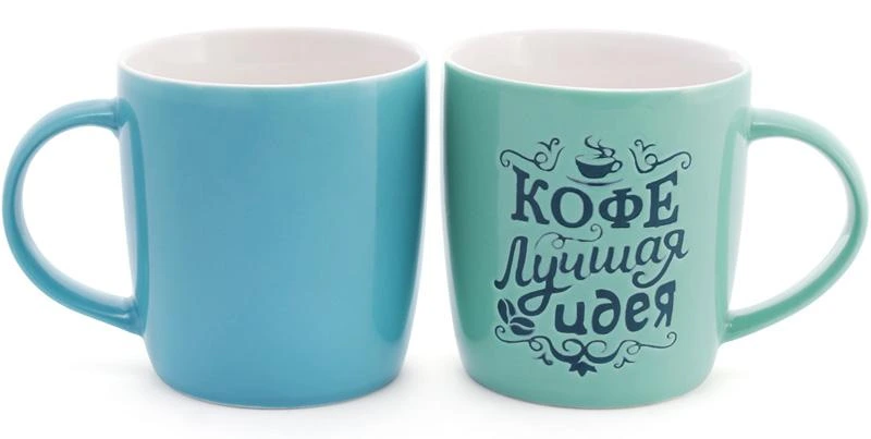 Кружка порцелянова "Кава - найкраща ідея" 380мл