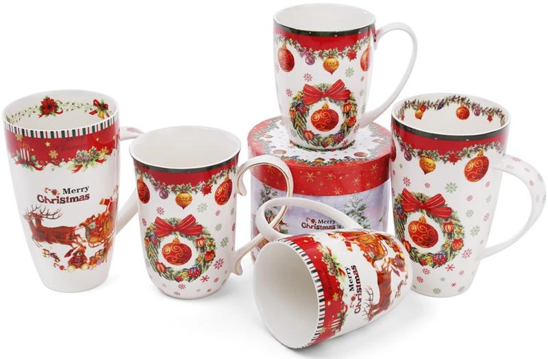 Кружка порцелянова "З різдвом" 600мл в подарунковій коробці