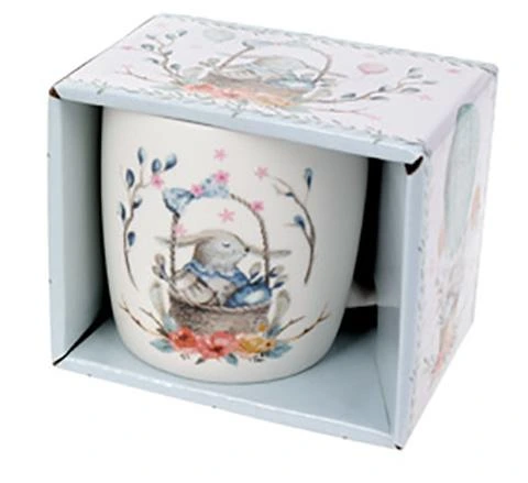 Кружка порцелянова "Зайка в кошику" 350мл