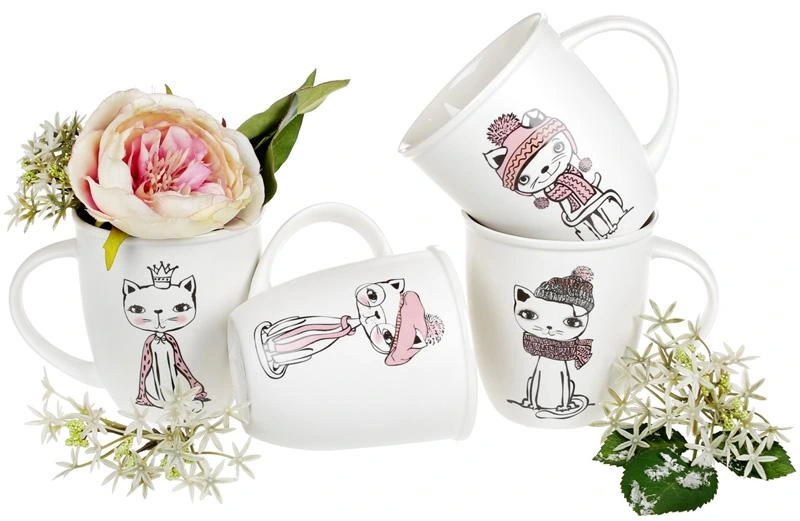 Кружка "Зимові Кішечки" 370мл фарфорова