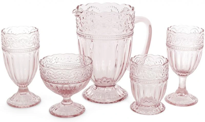 Набір 6 винних келихів Siena Toscana 300мл, рожеве скло