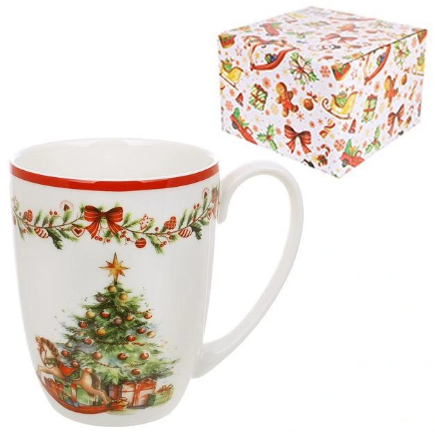 Кухоль (чашка) порцеляновий "Різдвяна Ялинка" 350мл