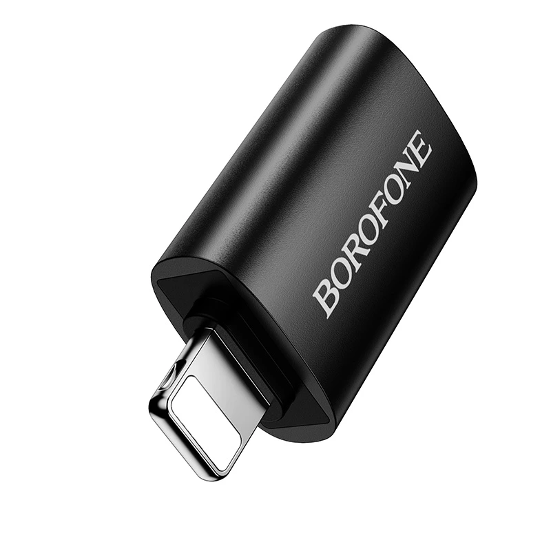 Адаптер BOROFONE BV26 iP male to USB female USB2.0 adapter Black — фото 5