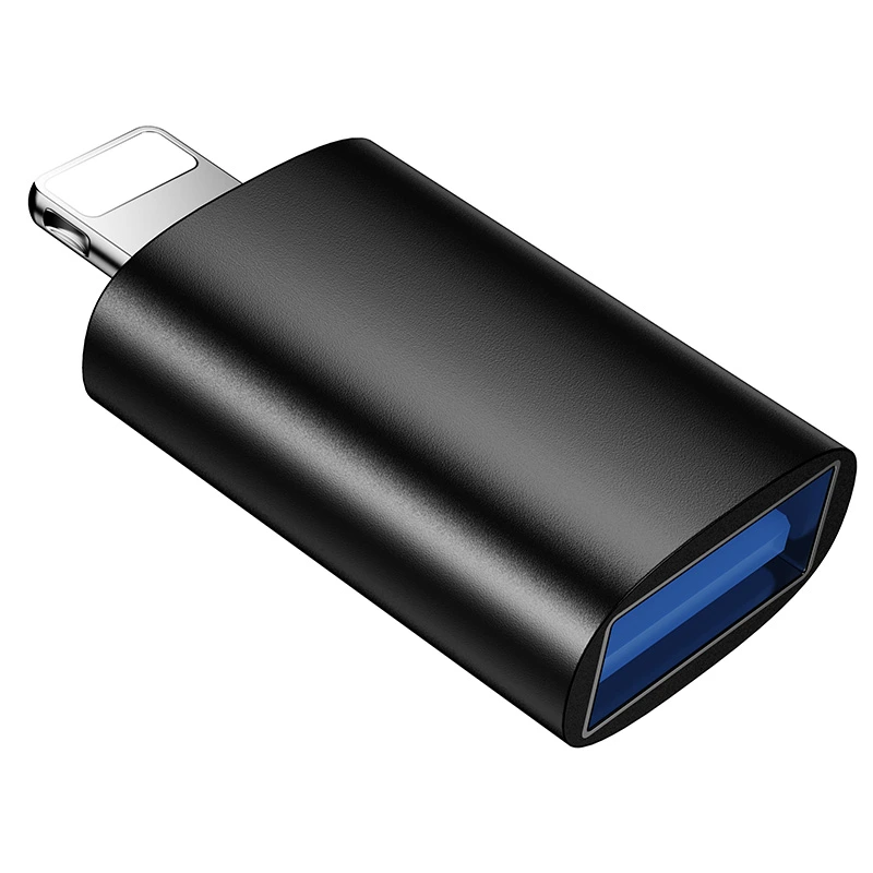Адаптер BOROFONE BV26 iP male to USB female USB2.0 adapter Black — фото 7