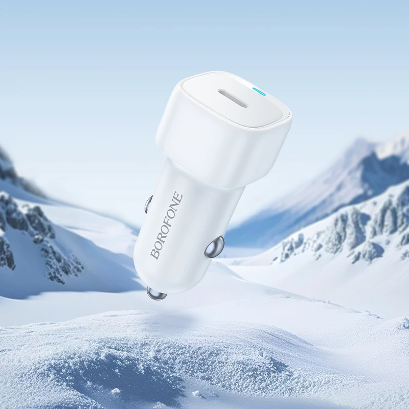 Автомобільний зарядний пристрій BOROFONE BZ34A Cloud single port PD20W car charger White — фото 5