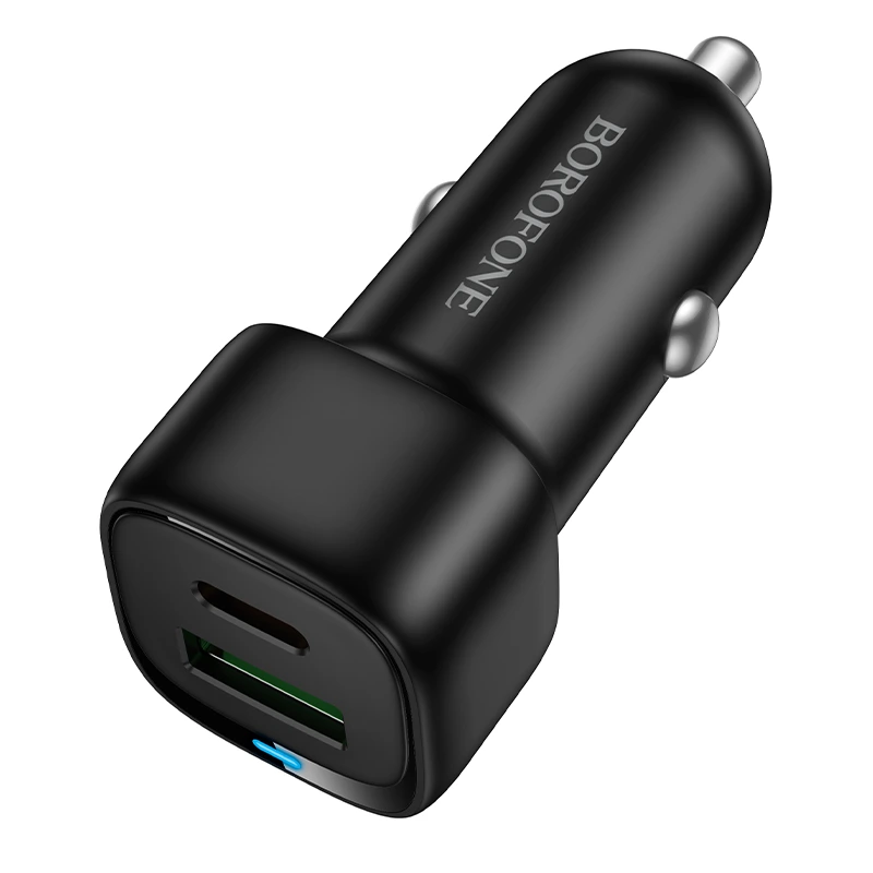 Автомобільний зарядний пристрій BOROFONE BZ34B Cloud PD38W(1C1A) car charger Black — фото 3