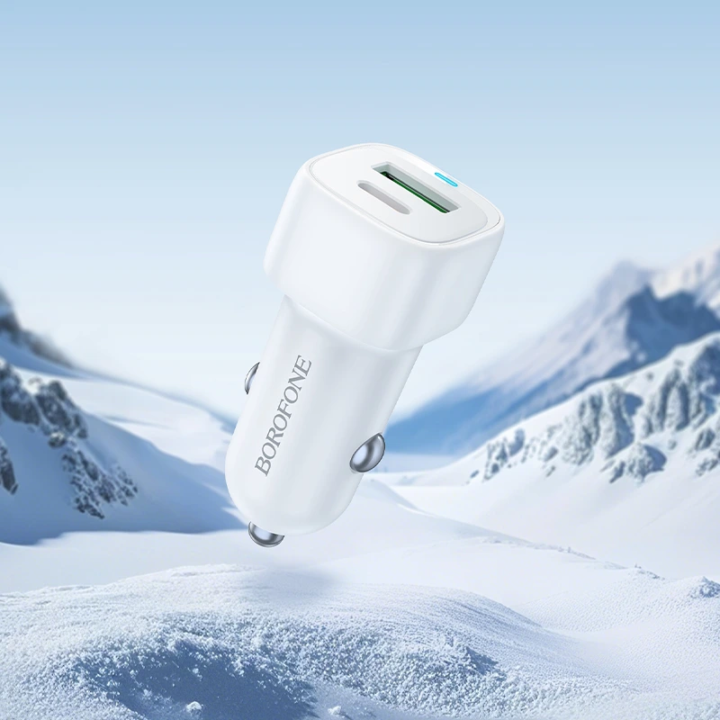 Автомобільний зарядний пристрій BOROFONE BZ34B Cloud PD38W(1C1A) car charger White — фото 5