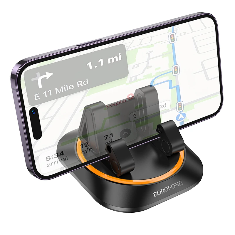 Автотримач для телефона BOROFONE BH116 Vicktory car holder for dashboard Black — фото 7