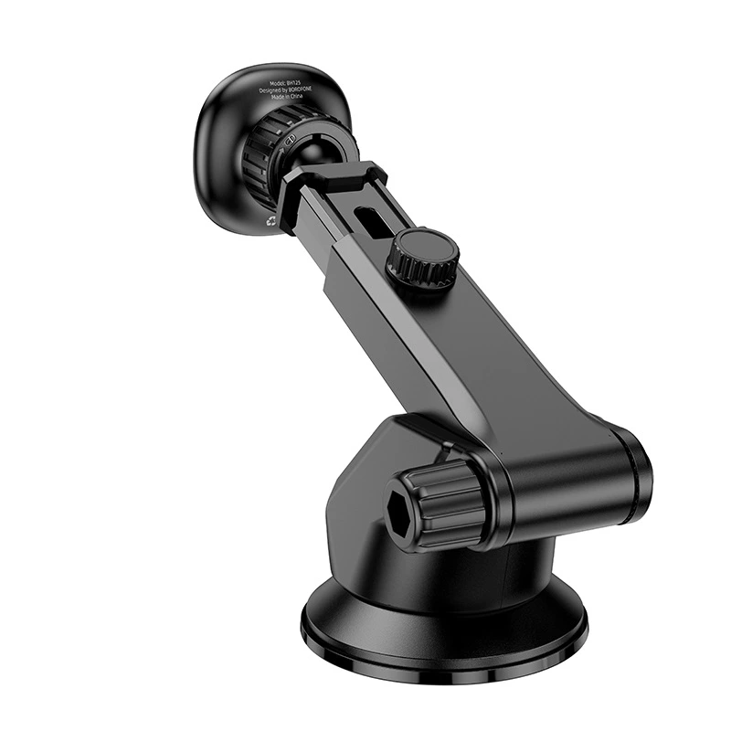 Автотримач для телефона BOROFONE BH125 Roman magnetic car holder (center console) Black and Red — фото 6
