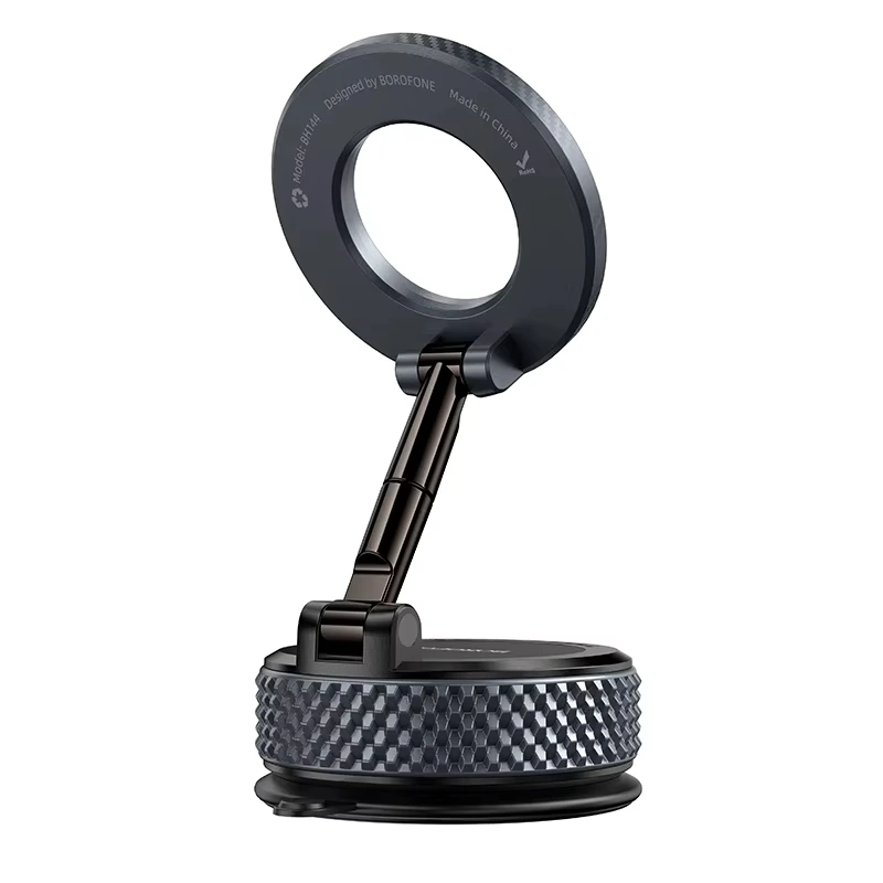 Автотримач для телефона BOROFONE BH144 Custodio vacuum suction cup magnetic holder(multi-scene) black metal gray — фото 4