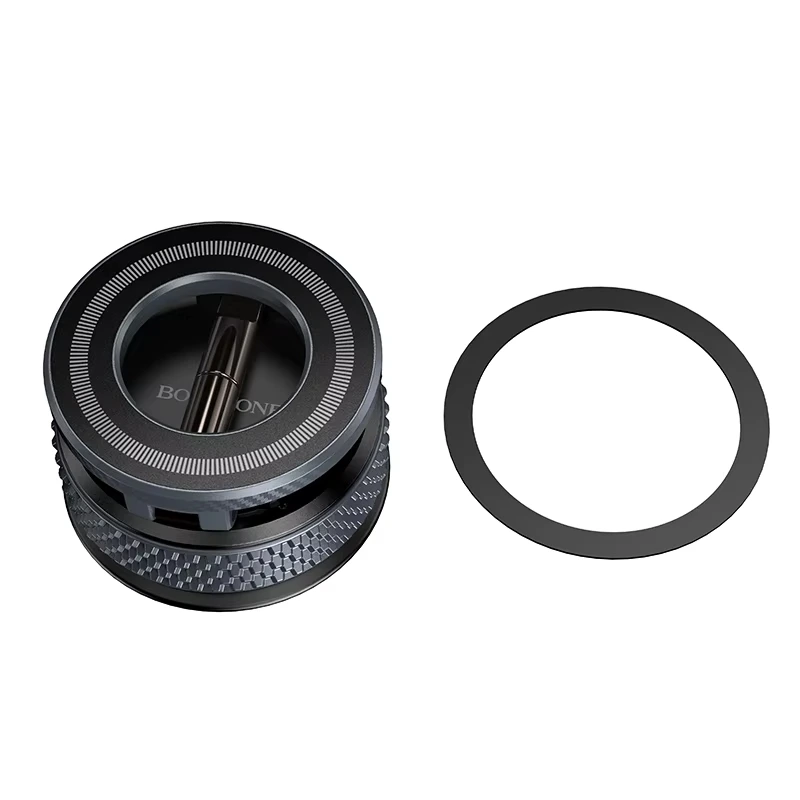 Автотримач для телефона BOROFONE BH144 Custodio vacuum suction cup magnetic holder(multi-scene) black metal gray — фото 5