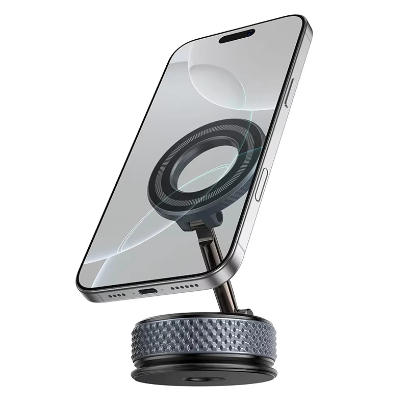 Автотримач для телефона BOROFONE BH144 Custodio vacuum suction cup magnetic holder(multi-scene) black metal gray — фото 7