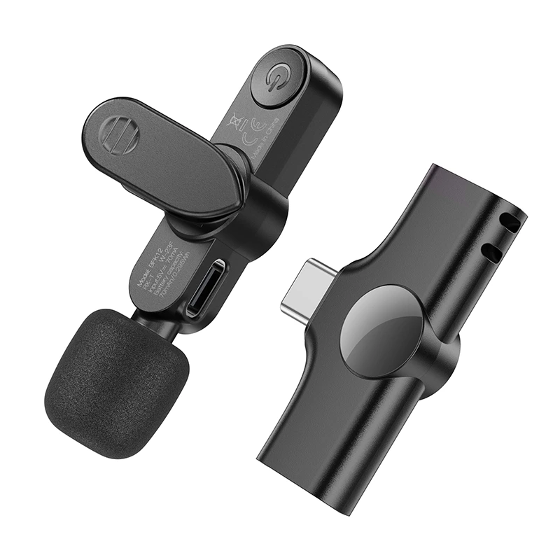 Бездротова мікрофонна система BOROFONE BFK12 Trophy lavalier (Type-C) Black