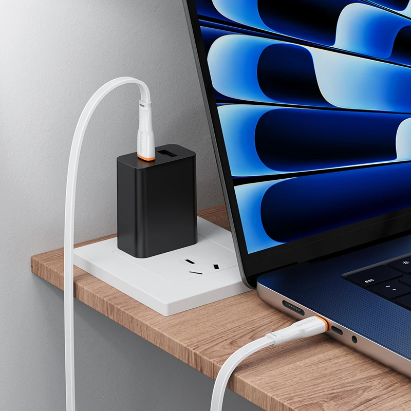 Кабель BOROFONE BX118 Esplendido 60W charging data cable C to C White — фото 4