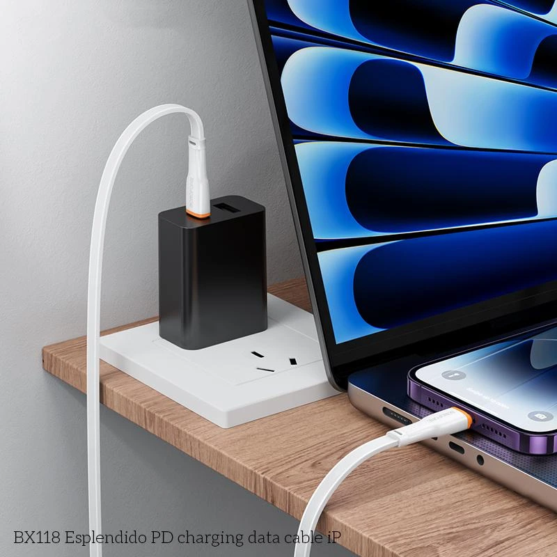Кабель BOROFONE BX118 Esplendido PD charging data cable iP White — фото 5