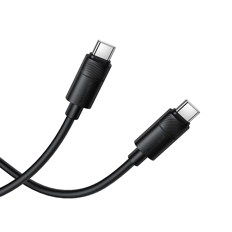 Кабель BOROFONE BX123 Leya 60W silicone charging data cable C to C Black — фото 4