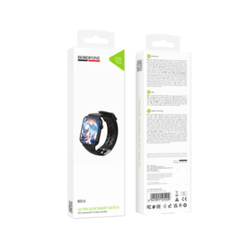 Смарт-годинник BOROFONE BD15 46mm. 200 mAh. IP67 Smart watch(call version) black