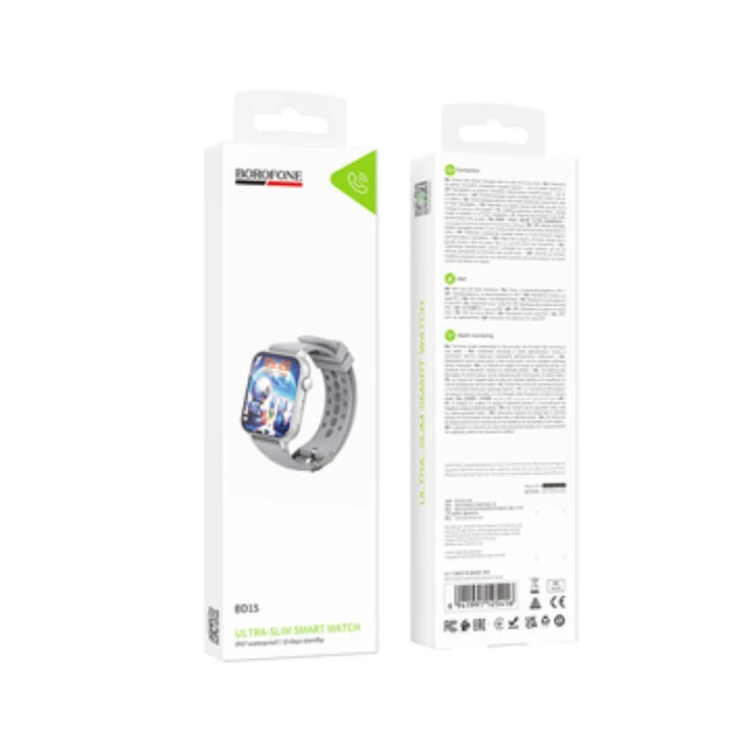 Смарт-годинник BOROFONE BD15 46mm. 200 mAh. IP67 Smart watch(call version) silver