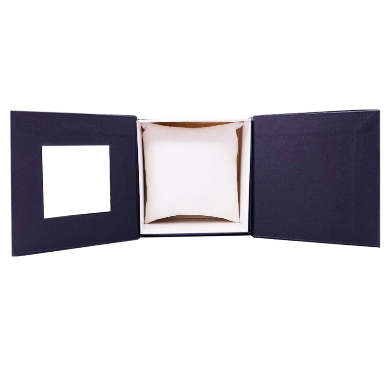 Подарункова картонна коробочка для годинника Boxes чорно-біла (SKU: 1000-0006) для зберігання та пакування