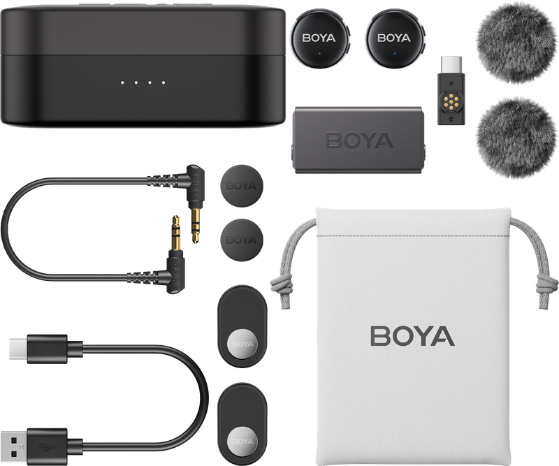 Бездротовий мікрофон BOYA LINK 3-02 Type-C/TRS Black