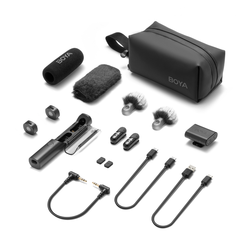 Бездротовий мікрофон BOYA Magic-02 Type-C/Lightning Black