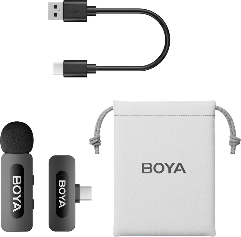 Бездротовий петличний мікрофон BOYA BY-V10 Type-C Black