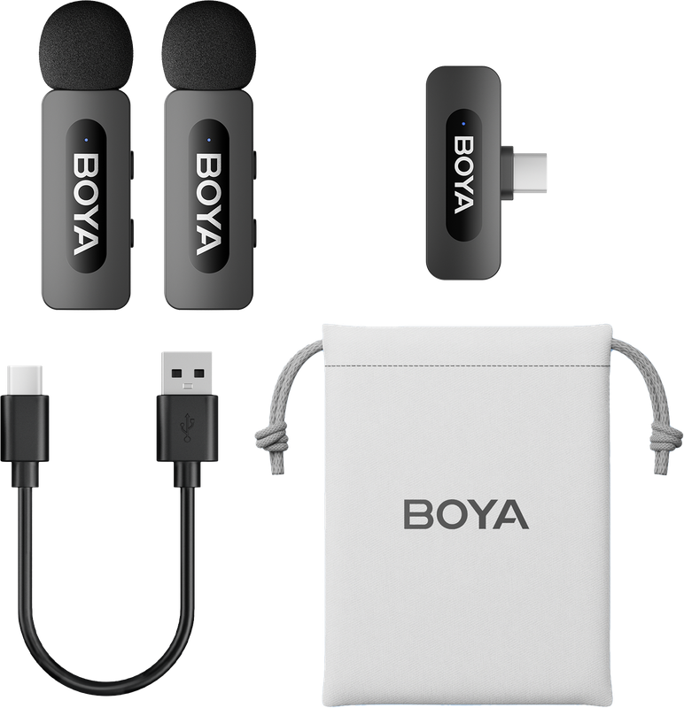 Бездротовий петличний мікрофон BOYA BY-V20 Type-C Black