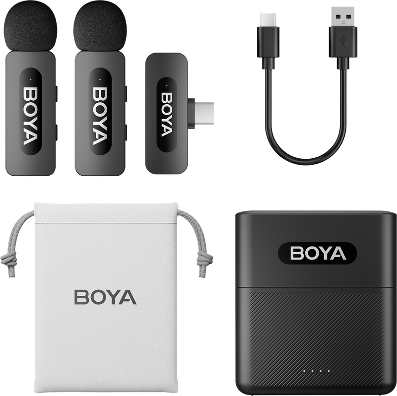 Бездротовий петличний мікрофон BOYA BY-V30 Type-C Black