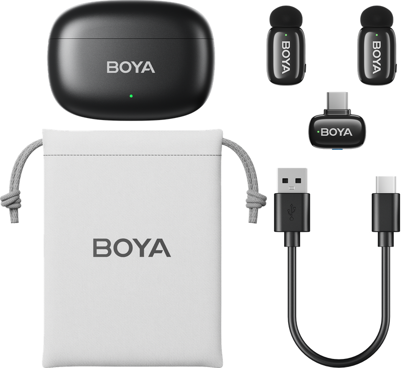 Бездротовий петличний мікрофон BOYA mini-14 Type-C Black