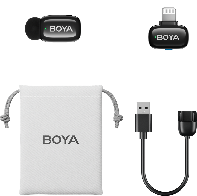 Бездротовий петличний мікрофон BOYA mini-16 Lightning Black