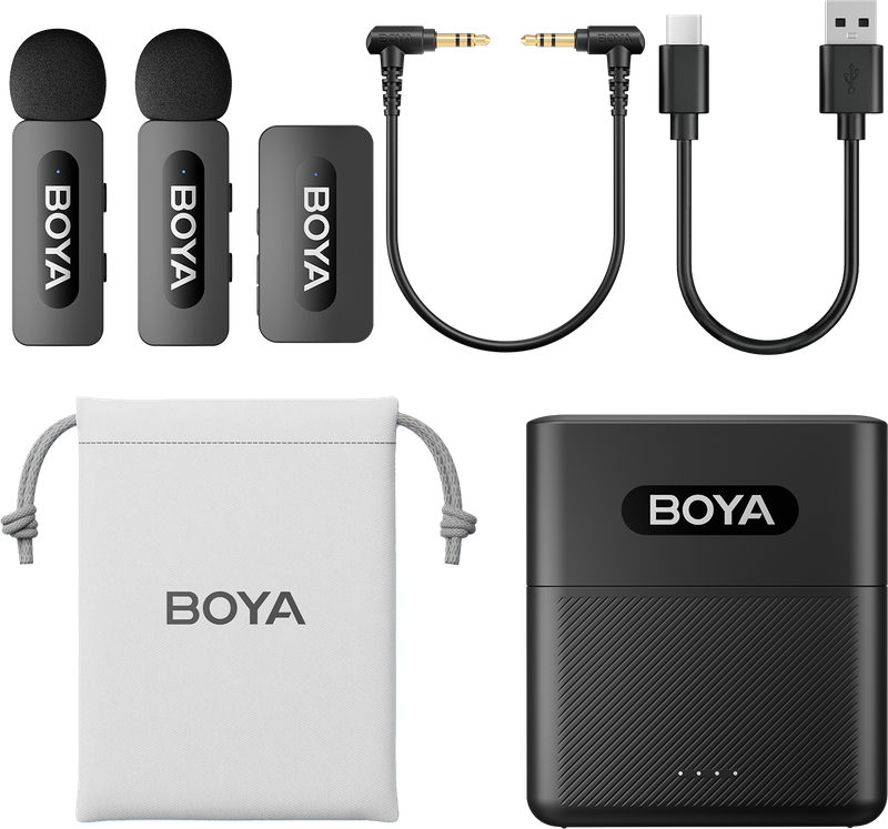 Бездротовий петличний мікрофон BOYA BY-V35 TRS for camera Black