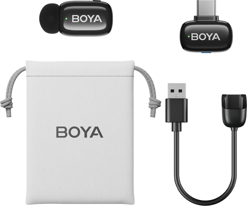 Бездротовий петличний мікрофон BOYA mini-16 Type-C Black