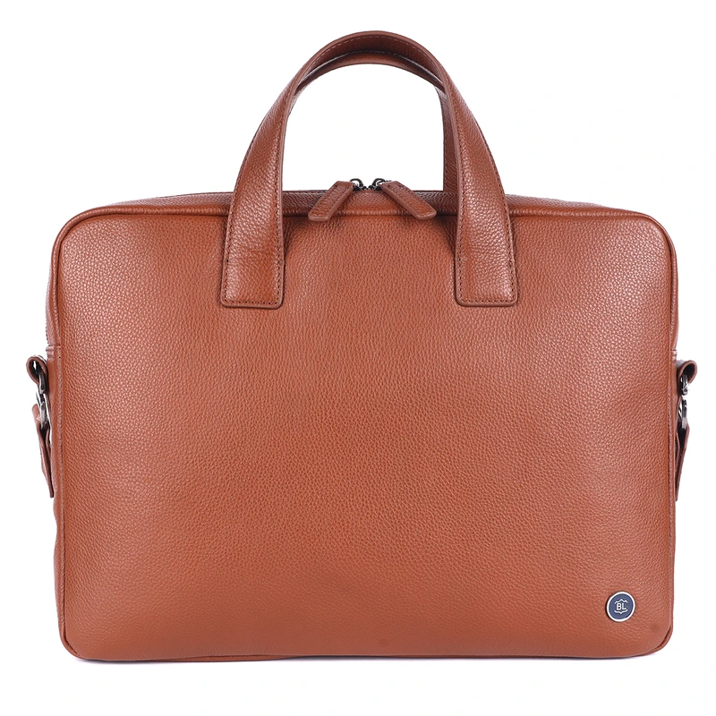 Шкіряна сумка для ноутбука 14 Brampton London Maven Tan (Рудий)