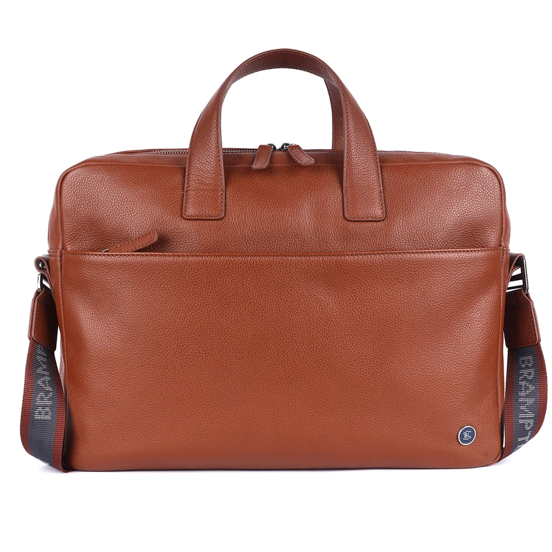 Шкіряна сумка для ноутбука 15,6 Brampton London Commandeer Tan (Рудий)