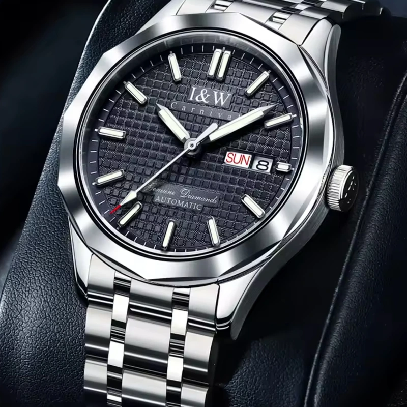 Чоловічий механічний годинник Carnival Carbon