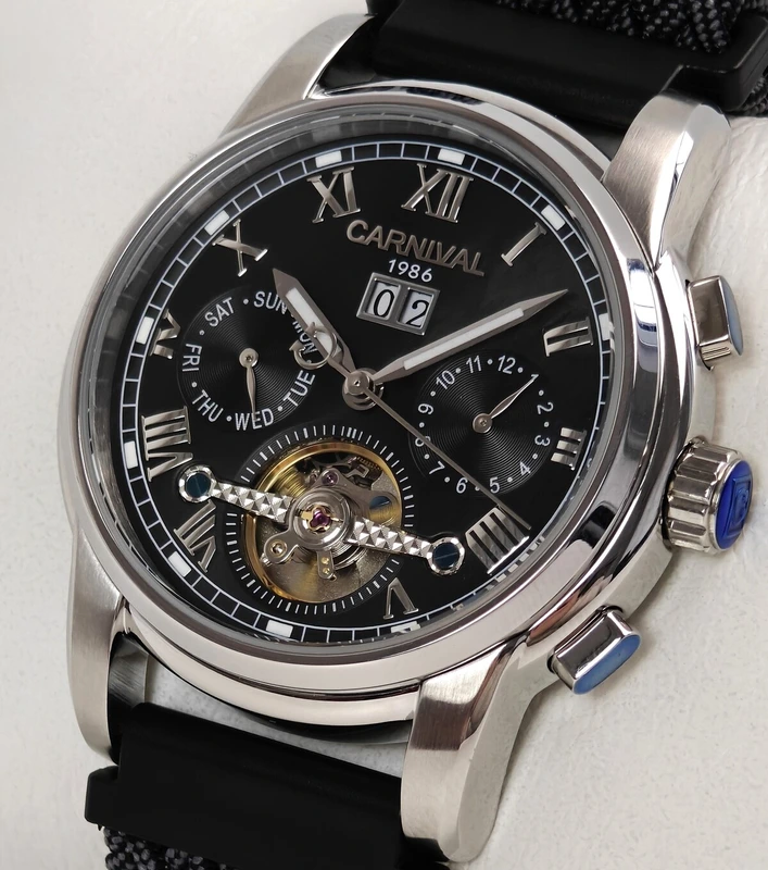 Чоловічий механічний годинник Carnival First Magnetic, 2 ремінці