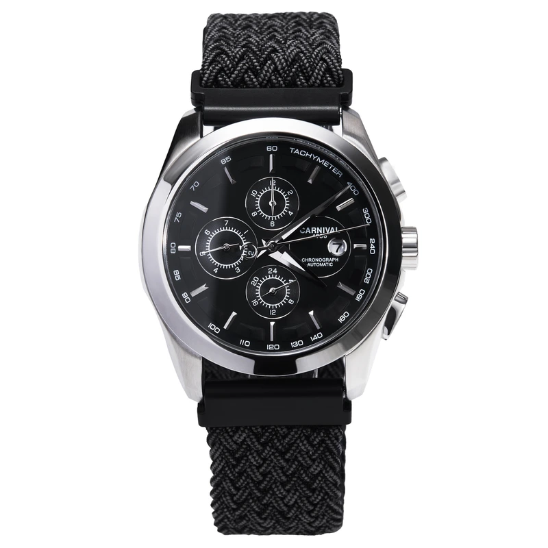 Чоловічий механічний годинник Carnival Genius Magnetic Grey, 2 ремінці