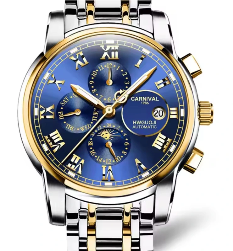 Чоловічий механічний годинник Carnival London Silver