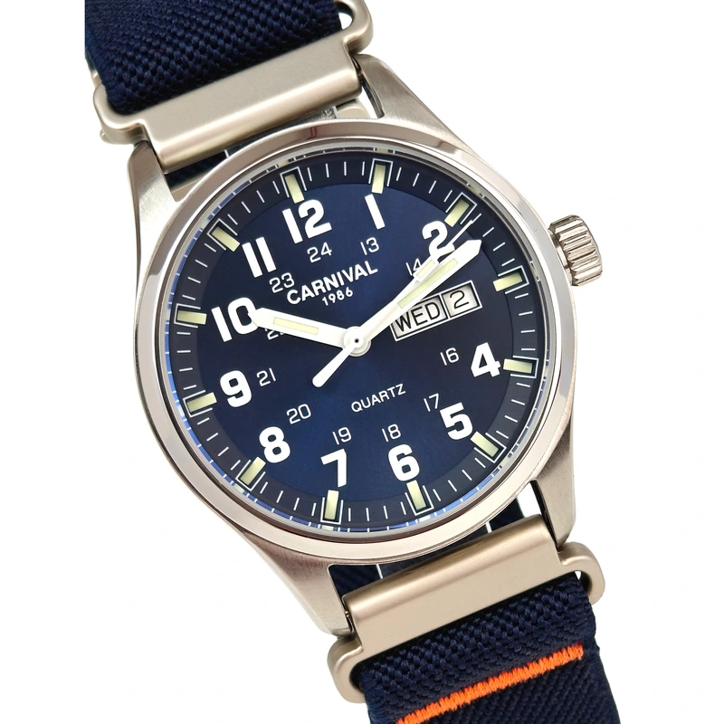 Чоловічий годинник Carnival Millenium Indigo Blue, 2 ремінці