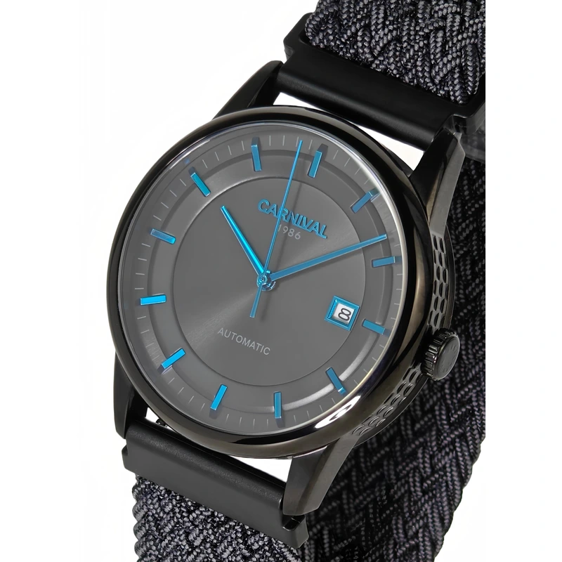Чоловічий механічний годинник Carnival Special Smoky Magnetic, 2 ремінці